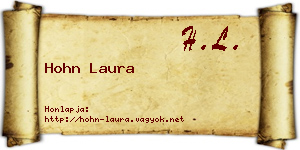 Hohn Laura névjegykártya
