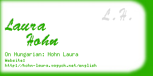 laura hohn business card
